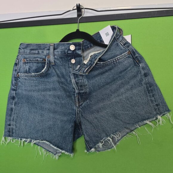 NWT AGOLDE Parker Long Loose Fit Denim Shorts – Size 26 - Picture 2 of 7